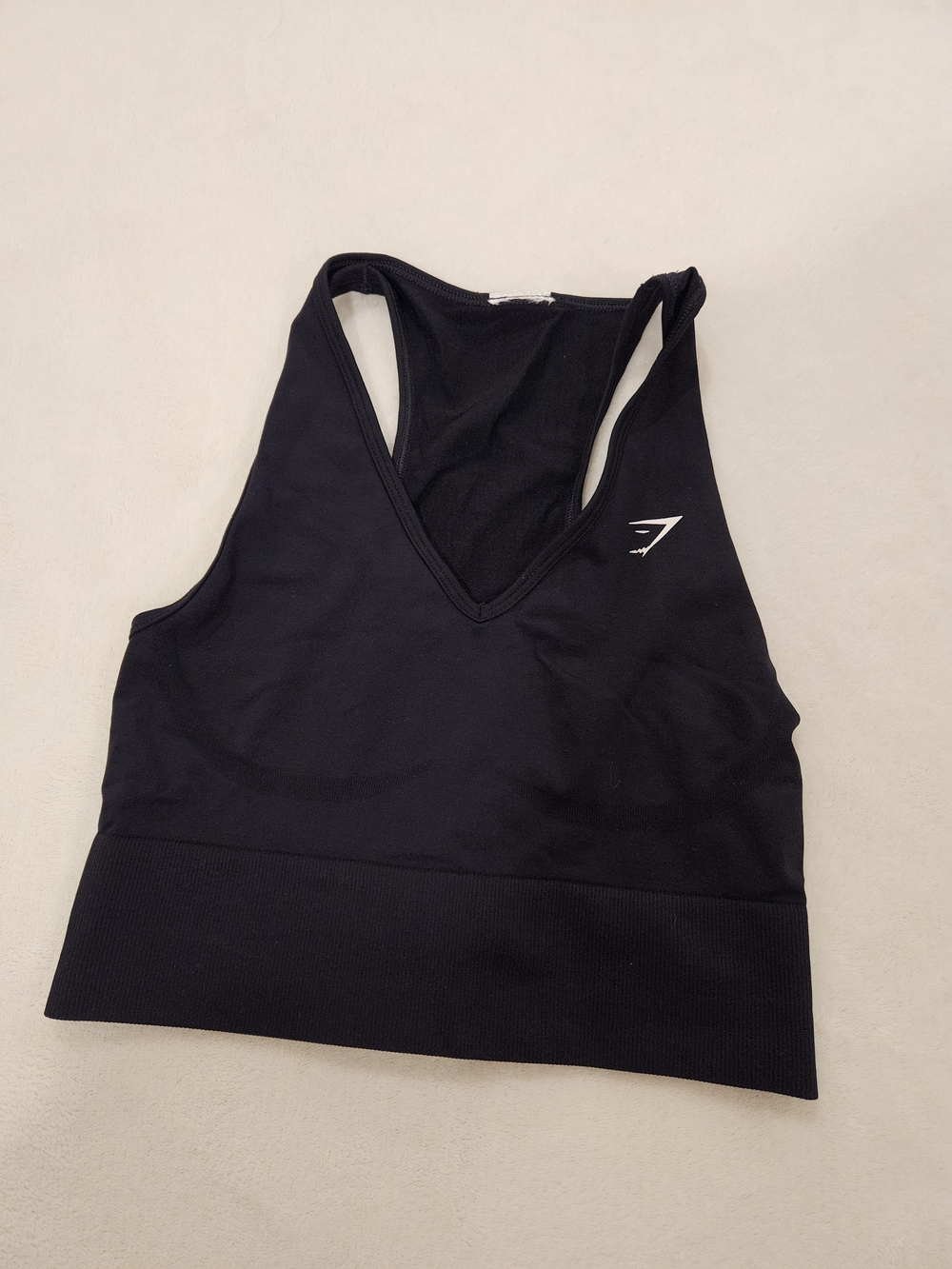 Gymshark Black V-Neck Racerback Seamless Tank